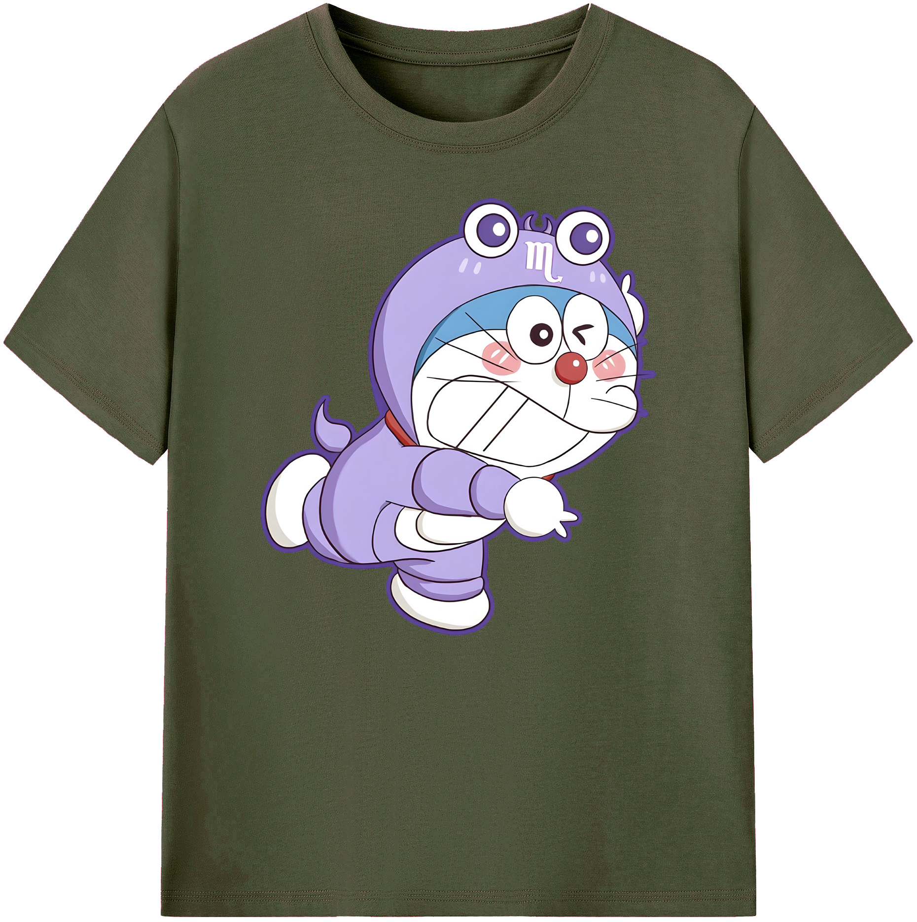 （画像用） ドラえもん Doraemon 綿100％ メンズ半袖Tシャツ｜肌触りやわらか＆通気性